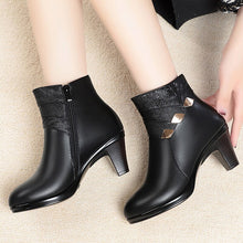 Load image into Gallery viewer, gktinoo-New Fashion-Female Short Boots-Thick Heel- Genuine Leather